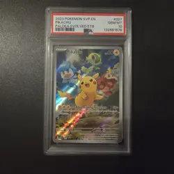 Pokemon Card - Pikachu Black Star 027 S&V Paldea Evolved ETB Promo PSA 10 - Image 1