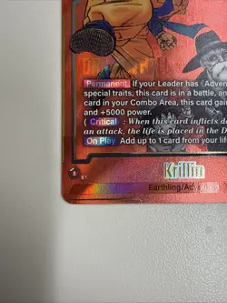 Dragon Ball Super Card Game Fusion World Krillin SB01-051 Alternate Art - Image 3