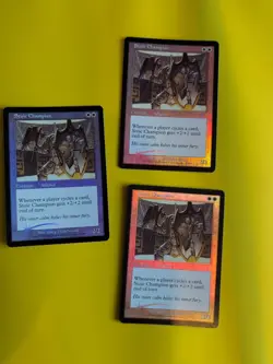 Stoic Champion x3 Soldier LEGIONS (2003). OLD VINTAGE FOIL MTG 3 CARD - Image 1