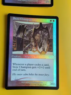 Stoic Champion x3 Soldier LEGIONS (2003). OLD VINTAGE FOIL MTG 3 CARD - Image 2