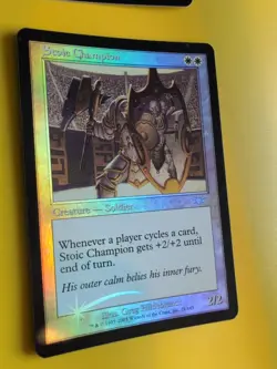 Stoic Champion x3 Soldier LEGIONS (2003). OLD VINTAGE FOIL MTG 3 CARD - Image 3