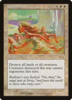 Catastrophe Urza's Saga HEAVILY PLD White Rare MAGIC THE GATHERING CARD ABUGames - Image 1