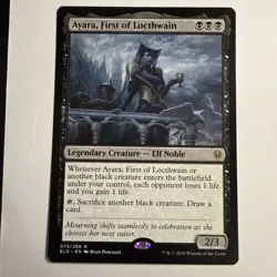 1x Ayara, First of Locthwain NM-Mint, English Throne of Eldraine MTG Magic - Image 1