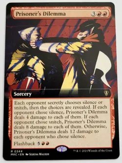 MTG Prisoner's Dilemma Extended Art - Murders Karlov Manor Commander - NM - Image 1