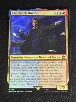MTG Universes Beyond: Doctor Who The Tenth Doctor Foil 0003 NM Mythic - Image 1