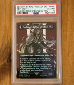 PSA 10 | Sephiroth Fabled SOLDIER, M 0382, Foil, MTG Final Fantasy FFVII FIN - Image 1