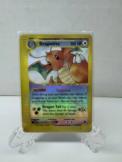 Pokemon TCG Dragonite Expedition Base Set Reverse Holo Holo Rare Card 9/165 - Image 1
