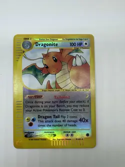 Pokemon TCG Dragonite Expedition Base Set Reverse Holo Holo Rare Card 9/165 - Image 3