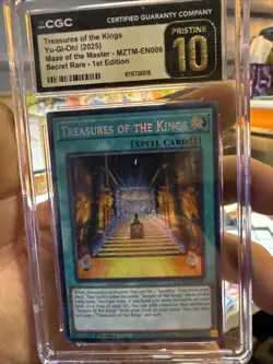 Yu-Gi-Oh! Treasures of the Kings CGC Pristine 10 – Secret Rare 1st Ed MZTM-EN006 - Image 1