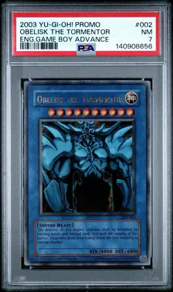 2003 Yu-Gi-Oh! Obelisk The Tormentor GBI Limited Edition Ultra Rare PSA 7 - Image 1