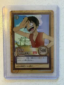 One Piece Carddass Hyper Battle First Stage Holo Luffy #C01 bandai 1999 - Image 1