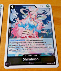 ONE PIECE CARD GAME HOLO CARTE FRANCAISE SHIRAHOSHI OP05-082 FR JCC MINT - Image 1