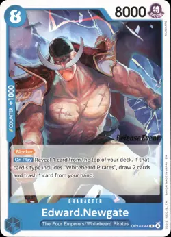 One Piece TCG • Edward.Newgate OP14-044 • Pre Release-Promo • ENG/NM - Image 1