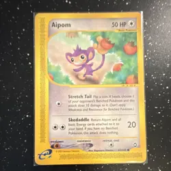 Aipom 67/147 Aquapolis Reverse Holo Pokemon TCG Card English - Image 1