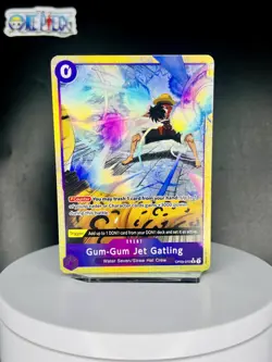 One Piece Card Game 🏴‍☠OP03-072 Gum-Gum Jet Gatling "EVENT" R NM Foil ENGLISH - Image 1