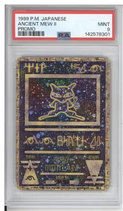 1999 P.M. JAPANESE ANCIENT MEW II PROMO PSA9 actual scan of card - Image 1