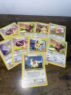 Pokemon Card Basic Lot - Eevee Jigglypuff Pidgey Meowth Miaouss Spearow - Image 1