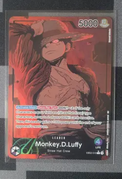 EB02-010 Monkey.D.Luffy : Leader Alternative Art English One Piece TCG Card : EB - Image 1