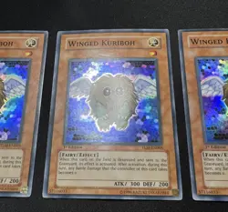 Yu-Gi-Oh Winged Kuriboh TLM-EN005 Super Rare 1st Edition x3 PL x1 VLP x1 & NM x1 - Image 3
