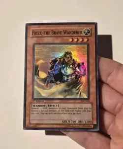 Yugioh Freed the Brave Wanderer 2004 IOC-014 1st Edition Super Rare LP - Image 3