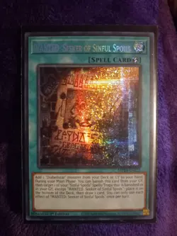 WANTED: Seeker of Sinful Spoils MP24 Prismatic Secret NM Yugioh - Image 1