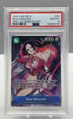 2024 Boa Hancock OP07-051 Alternate Art One Piece English, PSA 10 Gem MT - Image 1