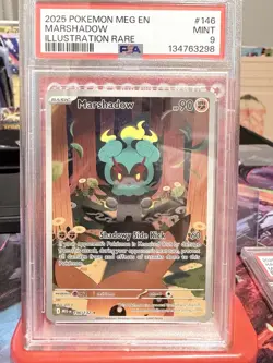 Pokemon TCG Marshadow Mega Evolution Illustration Rare Card 146/132 PSA 9 - Image 1