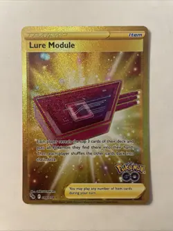 Pokemon Go TCG Lure Module Gold Trainer Secret Rare Card 088/078 - Image 1