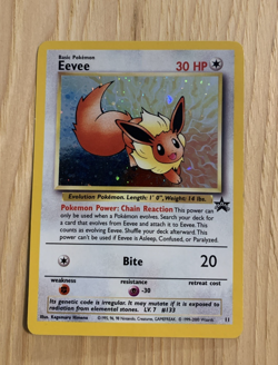 Eevee #11 Black Star Promo (LP) Pokemon Card WOTC 2000 - Image 1