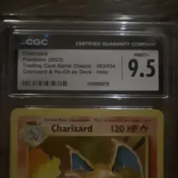 Pokemon Charizard CGC 9.5 003/034 Classic Holo Trading Card 2023 - Image 3