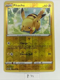 Pikqchu 065/202 Reverse Holo Sword Shield Pokemon TCG Card NM - Image 1