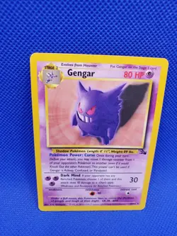 Gengar 20/62 Pokemon Fossil Unlimited Rare Card Non Holo Lightly Played - Image 1