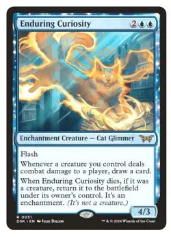 1x MTG Magic Enduring Curiosity - Duskmourn Rare! NM Mint! - Image 1