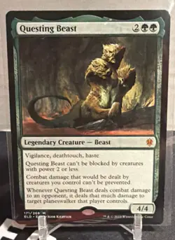 MTG Magic the Gathering Questing Beast (171/533) Throne of Eldraine Mythic - Image 1