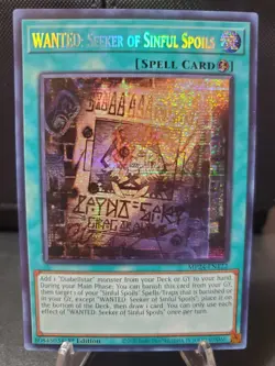 Wanted: Seeker of Sinful Spoils MP24-EN122 Prismatic Secret Rare Yugioh Card - Image 1
