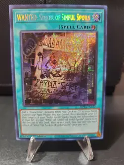 Wanted: Seeker of Sinful Spoils MP24-EN122 Prismatic Secret Rare Yugioh Card - Image 2