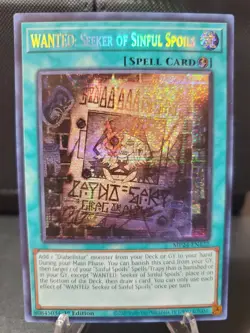 Wanted: Seeker of Sinful Spoils MP24-EN122 Prismatic Secret Rare Yugioh Card - Image 3