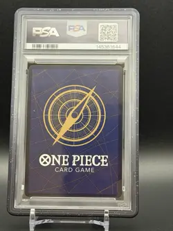 Dracule Mihawk Super Rare SP OP12-030 Azure Sea's Seven Foil PSA 10 - Image 2