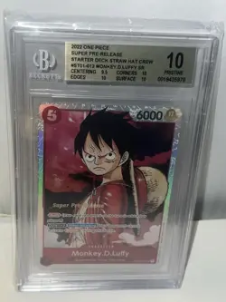 2022 One Piece ST01 Super Pre-Release Monkey.D.Luffy #012 PSA TAG BGS 10 - Image 1