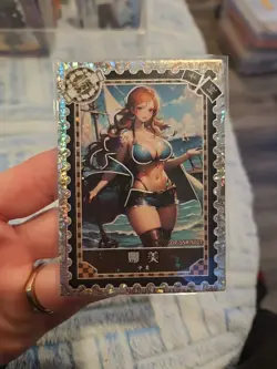 One Piece Collectible Trading Thick Card Stock Nami OP-SSR-S027 Holo - Image 1