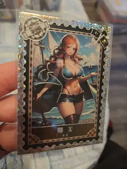 One Piece Collectible Trading Thick Card Stock Nami OP-SSR-S027 Holo - Image 4