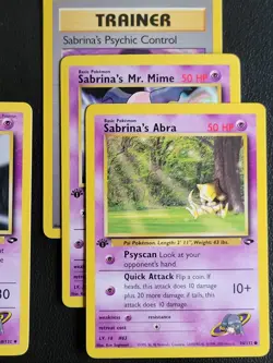 Pokemon 1st Edition Gym Challenge/Heroes Sabrina Lot 9 Card W/Rare Trainer LP - Image 3
