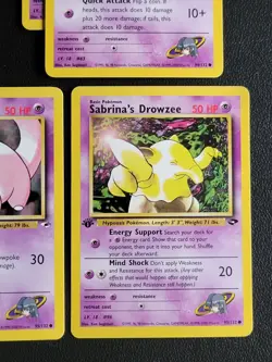 Pokemon 1st Edition Gym Challenge/Heroes Sabrina Lot 9 Card W/Rare Trainer LP - Image 4