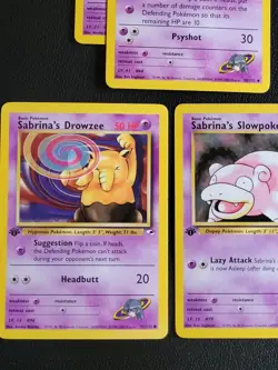 Pokemon 1st Edition Gym Challenge/Heroes Sabrina Lot 9 Card W/Rare Trainer LP - Image 5