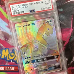 Pokemon TCG Lapras GX Holo Secret Rare Card Sun & Moon Base Set 151/149 - Image 1