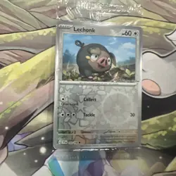 2023 Pokemon SV1 EN Lechonk 155/198 PROMO Card Pokemon Center Stamped-SEALED - Image 2