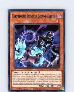 Yu-Gi-Oh Earthbound Prisoner Ground Keeper MZMI-EN027 1st Edition Rare Card NM - Image 1