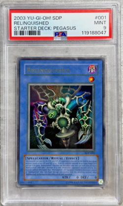 Yugioh Card Relinquished Ultra R PSA 9 Mint, Starter Deck Pegasus SDP-001, 2003 - Image 1