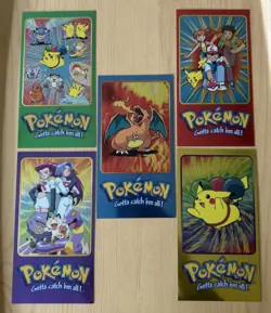Pokemon Topps TV Animation Edition Series 2 Jumbo Holo Cards Complete Set Of 5 - Image 1