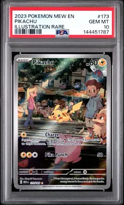 Pikachu 173/165 Scarlet & Violet 151 Illustration Rare Holo Card PSA 10 Gem Mint - Image 1